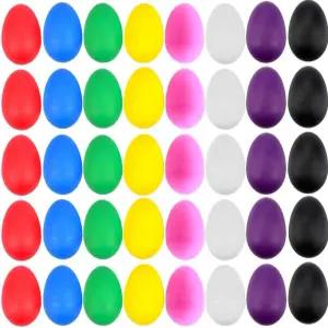 DIY 페인팅을 배우는 음악을 위한 EVNED 40PCS 플라스틱 셰이커 퍼커션 뮤지컬 마라카스 이스터