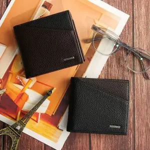 데일리 심플 남성용 크로스 포인트 반지갑