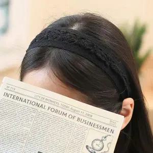 (엔젤슈슈) 프릴 레이스 헤어밴드 데일리 예쁜 머리띠