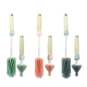 젖병세척 일자브러쉬 꼭지솔 2종세트