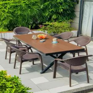 야외 테이블세트 6인용 4인용 루프탑 가구 발코니 공원