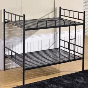 학생 이층침대 기숙사 철제 블랙 프레임 복층 벙커 조립식 침실 벙커베드