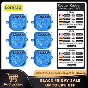 전동커튼 LoraTap Tuya 스마트 롤러 셔터 커튼 블라인드 스위치 관형 모터 백분율 Google 홈 Alexa 원격 음