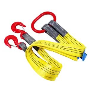 후크가 달린 팅 슬링 스트랩 3.3피트 투 레그 브릴 웹 13227파운드 용량 엔진 크레인 호이스트용