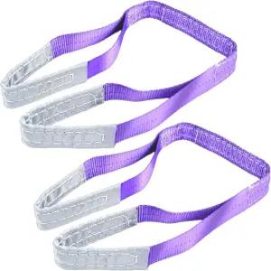 2-PCS 5 1 안전 계수 X3.3 팅 슬링 2204파운드 웨빙 2겹 폴리에스터 스트랩 산업용 눈과 꼬인 제품