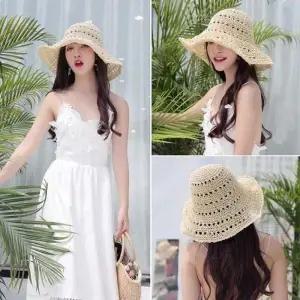 [골드스마일]챙모자 파나마햇 사파리 휴가 와이어모자 휴가모자 밀
