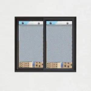 붙이는커튼 롤 블라인드 창문 방염 암막스크린 실버 37X125cm