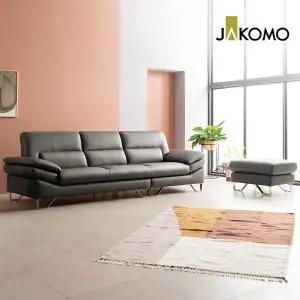 [신세계라이브쇼핑][자코모][장기무이자] 다니엘 3.5인 천연면피 소가죽 소파+스툴