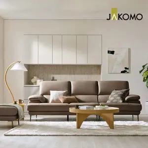 [신세계라이브쇼핑][자코모][장기무이자] 엘더 3.5인 천연면피 소가죽 소파+스툴