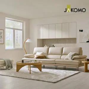 [신세계라이브쇼핑][자코모][장기무이자] 엘더 4인 천연면피 소가죽 소파+스툴