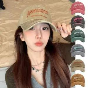 빈티지원단 레터링 아메리칸ST 여성볼캡 남성볼캡 워