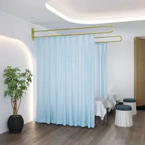 u자커튼 가림막 공간분리 라운드 파티션 뷰티샵 코너 피부관리실 인테리어