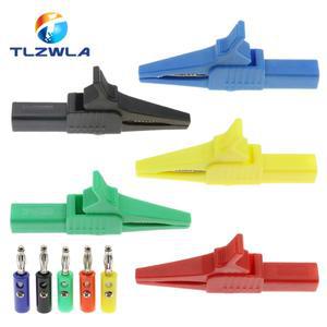 1PCS 32A 1000V 헤비 듀티 악어 클립 안전 구리 클램프 4mm 바나나 플러그가있는 멀티 미터