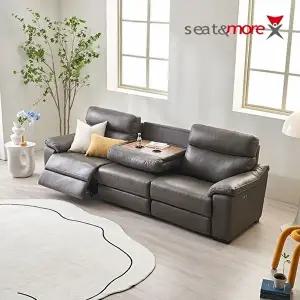 [시트앤모어][시트앤모어]시저 전동 4인용 리클라이너 소파 (딤그레이)