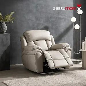 [시트앤모어][시트앤모어]NEW갤럭시1인 All천연통가죽 리클라이너 소파