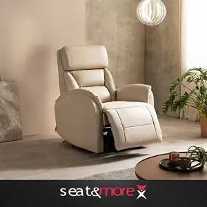 [시트앤모어][시트앤모어]벤틀리 2모터 1인 천연통가죽 리클라이너소파