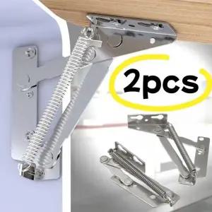 호환  2pcs 80도 스프링 경첩 캐비닛 도어 리프트 업 스테이 플랩 탑 찬장 주방 가구 접이식 리프팅 브래킷