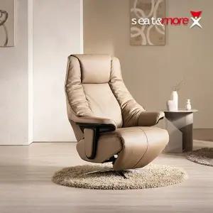 [시트앤모어]루시퍼 2모터 1인 천연면피소가죽 리클라이너소파