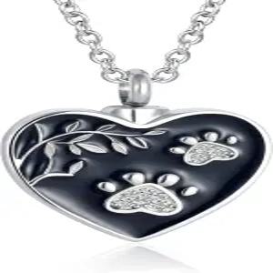 난머크 개 고양이 화장 항아리 목걸이 재 보석 크리스탈 기념 동물 펜던트 여성용 기념품