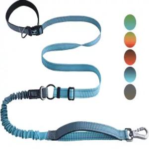 로즈앤시 중형 대형견 헤비 듀티를 위한 핸즈프리 개 목줄 자동차 안전벨트 4-6피트 착용 시 보행 훈련용