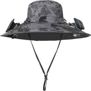 남성 여성 와이드 브림 선햇과 2개의 태양광 팬 방수 통기성 버킷햇 하이킹 캠핑용 야외 낚시 모자