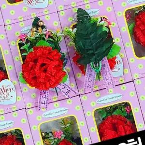 카네이션 100개 C형 고급 케이스 옷핀포함 단체행사 조화 코사지