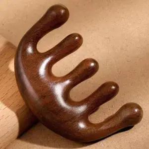 경락괄사 두피 괄사 마사지기 우드 괄사빗 경락마사지기 리프팅