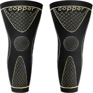 SKDK 구리 풀 레그 컴프레션 슬리브 - 남녀 다리 보호 농구 사이클링 축구 관절염 지원 정맥류 감소 및