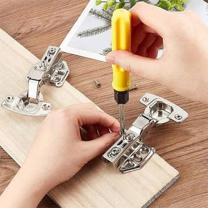 2개 스테인리스 스틸 캐비닛 도어 힌지 유압 댐퍼 버퍼 소프트 클로즈 조용한 옷장 도어 숨김 힌지 나사