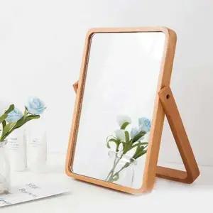 접이식 화장대 우드 원목 사각 탁성 용 거울 스탠드 감성거울 메이크업화장대 원목거울