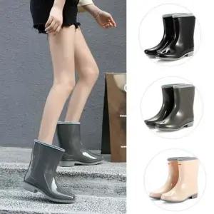 여성용 농사 일 장화 낚시 레인 부츠 준비 발목 신발