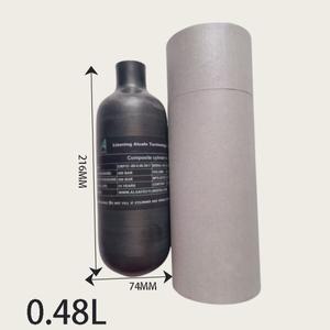 알세이프 매트 0.48L 480CC OD74MM 탄소섬유 보틀 300bar 4500psi 다이빙 보틀, 호흡용 공기통 빈 탱크