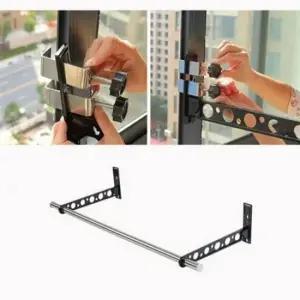 [SBD] 창틀 알루미늄 블랙 세트 접이식 무타공빨래 132cm 빨래건조대