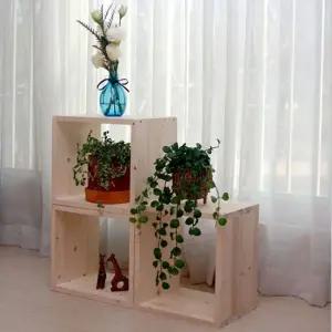 국내제작 SE0등급 삼나무 공간박스 1개 모니터받침대 책상정리 수납함 원목 국내생산 등급