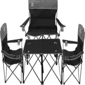 랜마운틴 오버사이즈 4종 캠핑 의자 세트 테이블 야외 접이식 헤비 듀티 잔디 컵 홀더 휴대용 러브시트