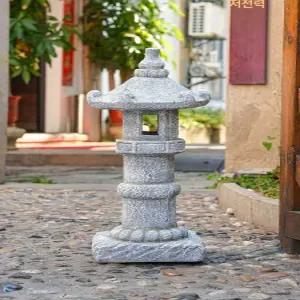 석등 조경 돌탑 야외 정원 석탑 돌 일본식 조명 마당 정원석 테라스 정원꾸미기 조각상