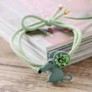 스마일 쥐 머리끈 포인트 헤어슈슈