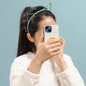 엔젤슈슈 반짝이 고양이 귀 헤어밴드 민트 머리띠