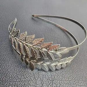 여성 실버 나뭇잎 머리띠 웨딩밴드 브라이덜샤워