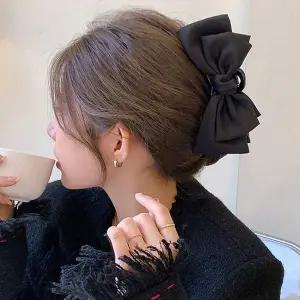 새킨 반묶음 올림머리 리본 집게핀 ORK-125