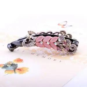 리츠 포인트 헤어핀(핑크)/ 헤어장식 집게핀