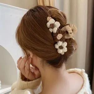 여성 올림머리 꽃집게핀 1P 12cm 데일리 헤어집게 데일리집게핀