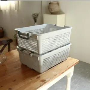 ( )EA 손잡이 바스켓 대 적층 장난감 소품정리 플