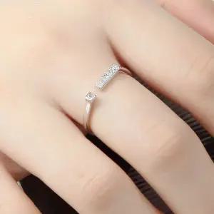 비쥬홀릭 실버925 백금도금 모네 큐빅 오픈링 반지 오픈반지