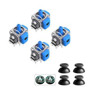 듀얼센스 PS5 / 엣지 컨트롤러용 AKNES 홀파이 V6 TMR 조이스틱 교체, 플레이스테이션 5 미끄럼 방지 스틱 수리 액세서리, 썸스틱 캡 포함 - 2쌍