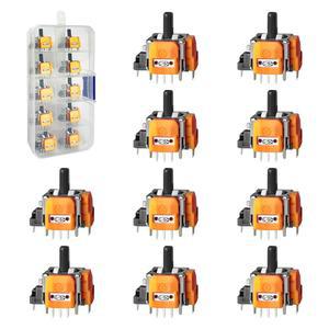 듀얼센스 PS5 컨트롤러용 HLRAO 10PCS 홀 효과 조이스틱 교체, 플레이스테이션 5 3D 아날로그 센서 휠 엄지 스틱 로커 모듈 교체