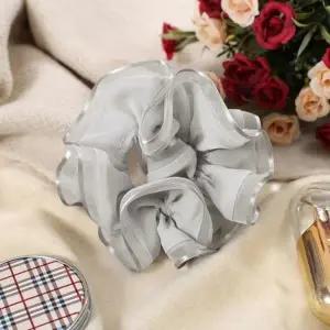 헤어끈 시스루 머리끈 곱창밴드 슈슈 그레이 오간자