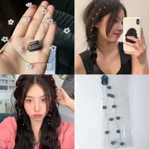 플라워비즈헤어핀플라워헤어핀 비즈헤어핀