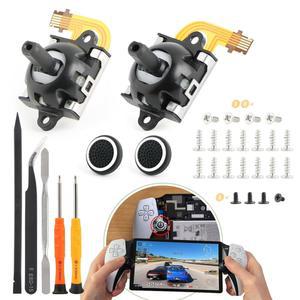 PS5 포털 홀 효과 조이스틱을 위한 왼쪽/오른쪽 조이스틱 PlayStation 원격 플레이어 3D 아날로그 센서 휴대용 스틱 엄지스틱 콘솔 액세서리(나사 포함)