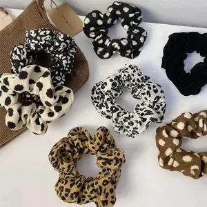 폴카 골지 고무밴드 헤어고무줄 애니멀 곱창밴드 패브